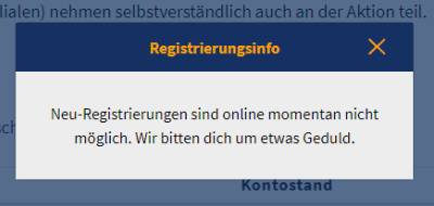 Das Formular zur Registrierung bei Bet3000