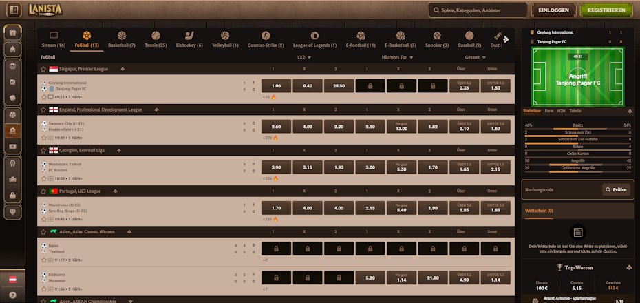 Lanista Live-Wetten